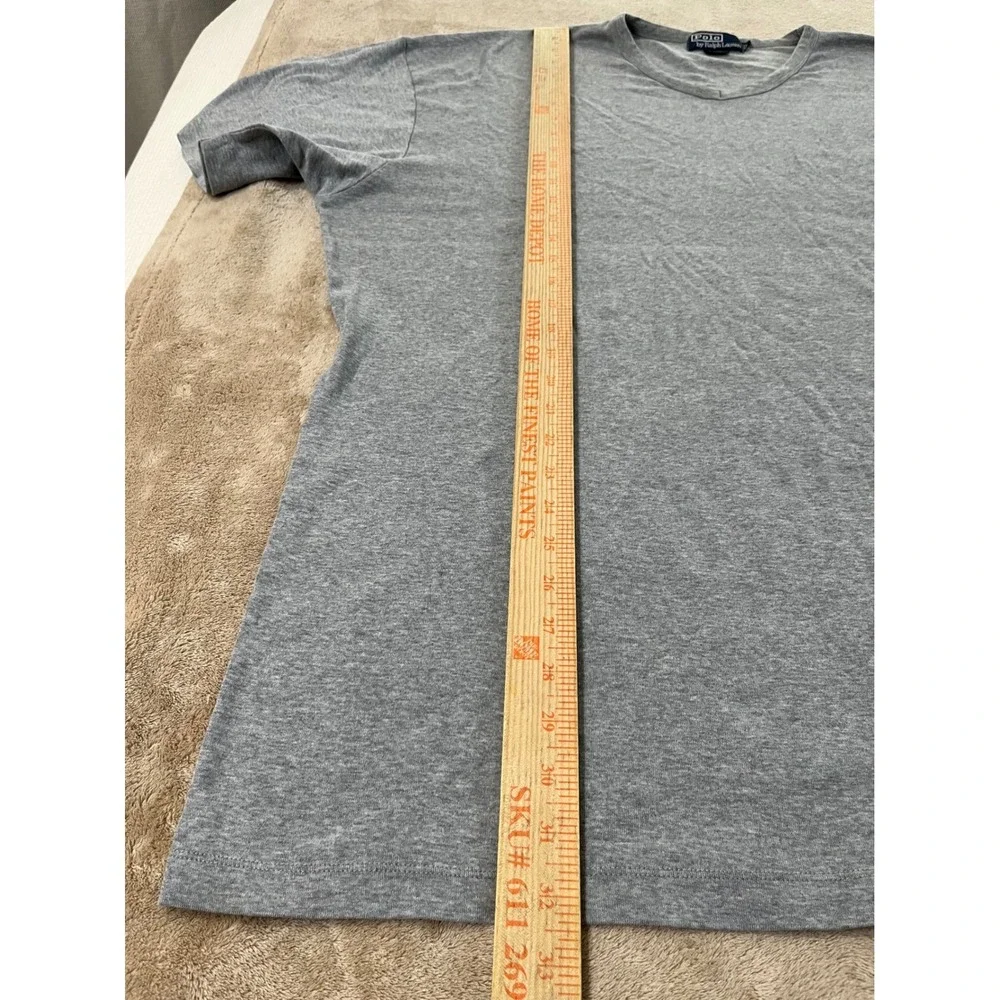 Polo Ralph Lauren Mens V-Neck T-Shirt 2X Big & Tall Gray Cotton Pony Logo